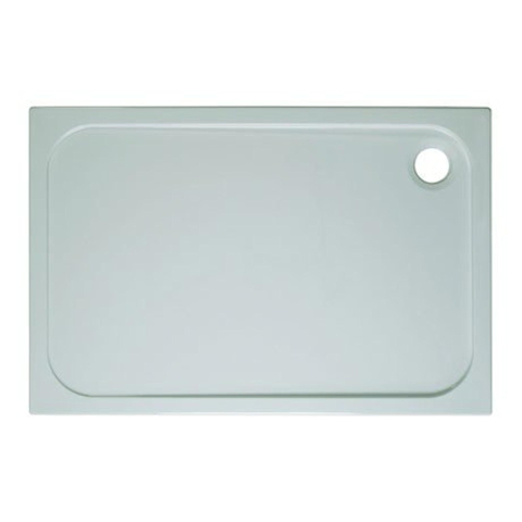 Crosswater Showertray Shower Tray douchebak - 160x80x4.5cm - exclusief afvoer - 90mm - met antikalkbehandeling stone resin - wit SW31266