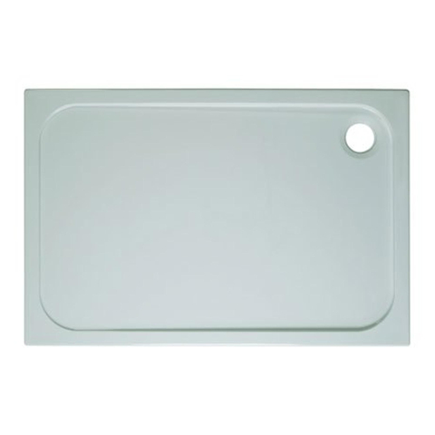 Crosswater Shower Tray douchebak 100x80x4.5cm rechthoek stone resin wit SW30982