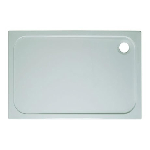 Crosswater Showertray Shower Tray douchebak - 100x80x4.5cm rechthoek stone resin - wit SW30982