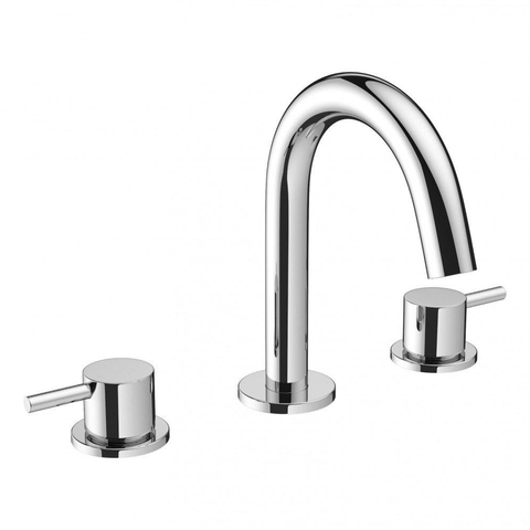 Crosswater MPRO Mike Pro inbouwkraan - voor wastafel - 18.7cm - met uitloop - 13.5cm - 3 gats - met 2 hendels - zonder - hoogglans chroom SW31232