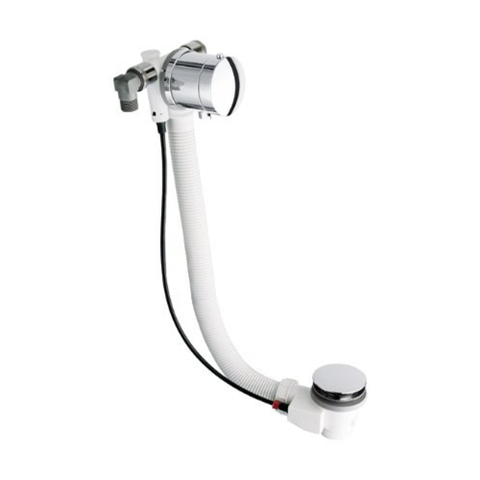 Crosswater Bath Fill Badafvoer - inclusief badvuller - met klikwaste of draaiwaste - hoogglans chroom SW31200