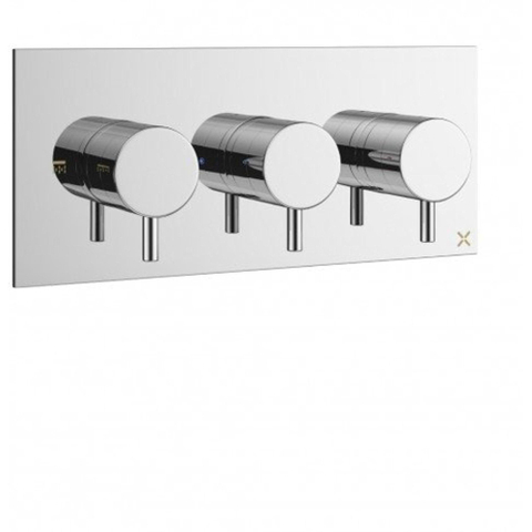 Crosswater MPRO Inbouw - thermostatisch douchekraan horizontaal - 2 stopkranen - hoogglans chroom SW31190