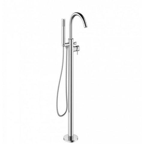 Crosswater MPRO Mike Pro Staande badkraan - 111.6cm hoog - met handdouche en houder - hoogglans chroom SW31163