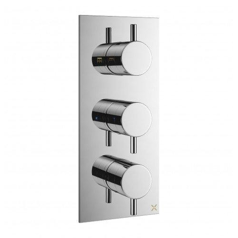 Crosswater MPRO Inbouw - thermostatisch douchekraan verticaal - 2 stopkranen - hoogglans chroom SW31133