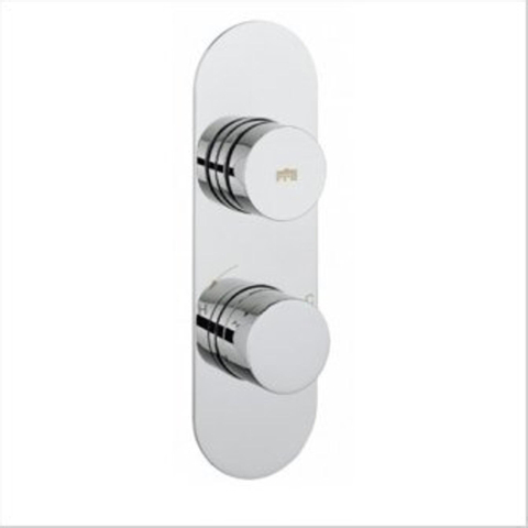 Crosswater Dial Douchekraan - inclusief inbouwdeel - verticaal - 2 knoppen - hoogglans chroom SW31056