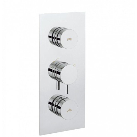 Crosswater Dial Douchekraan - met inbouwdeel verticaal - met omstel - hoogglans chroom SW30912
