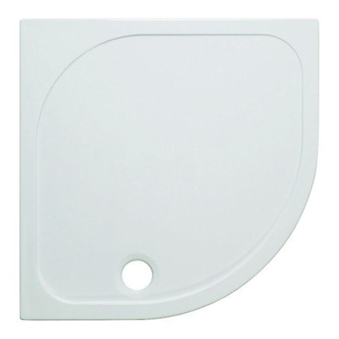 Crosswater Showertray Shower Tray douchebak - 80x80x4.5cm kwartrond - wit SW30894