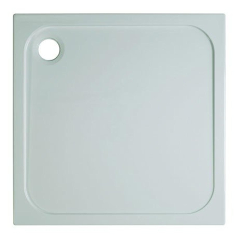 Crosswater Shower Tray Receveur de douche 90x90x4.5cm carré avec traitement anticalcaire bonde 90mm blanc SW30864