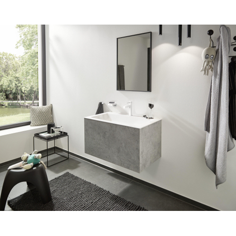 Hansgrohe Finoris 1 greeps wastafelkraan - 110 met afvoerplug - mat wit SW651191