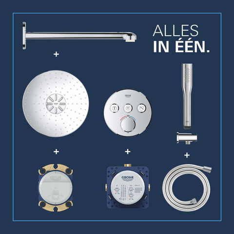 Grohe QuickFix Precision SmartControl Inbouw Douchesysteem - Vitalio SmartActive 310 hoofddouche - chroom SW1120180