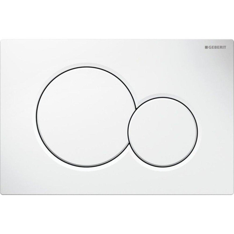 QeramiQ Salina Pack WC - sans bride - à fond creux - abattant à fermeture douce - plaque de déclenchement Geberit Sigma01 blanc brillant - blanc SW98654