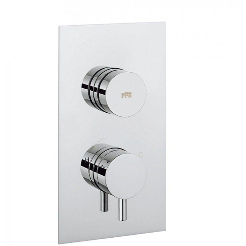 Crosswater Dial Douchekraan - inbouw verticaal - met 2 knoppen - hoogglans chroom SW31023