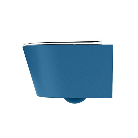Mondiaz LAVIE hangtoilet – spoelrandloos – 36 x 53 cm – met softclose zitting – Jeans (blauw), zitting Talc (wit) SW1208758