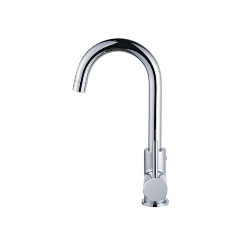 Fortifura Calvi wastafelkraan - hoog - draaibare - uitloop - verchroomd chroom SW809346