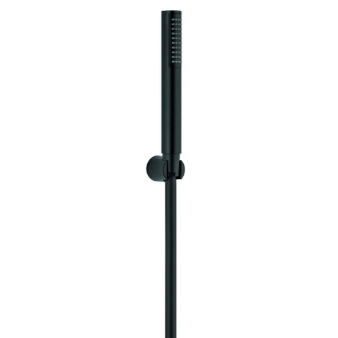 Plieger Napoli set de bain - 1 jet - avec support mural - flexible 150cm - noir mat SW358934