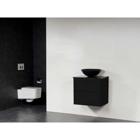 Saniclass New Future Corestone13 Vasque à poser noir Meuble salle de bains 60cm sans miroir noir SW25152