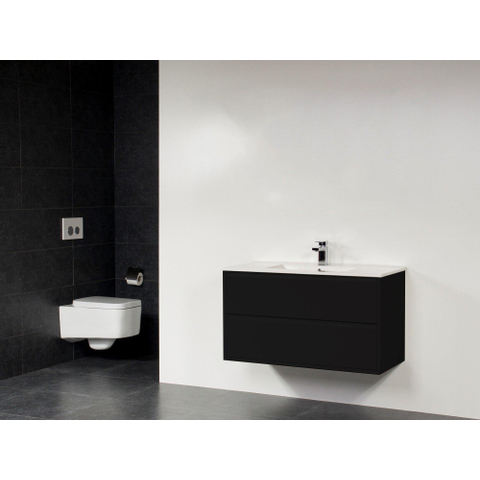 Saniclass New Future XXS Empoli Vasque meuble 100cm sans miroir noir SW27849