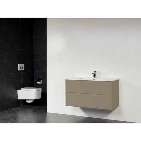 Saniclass New Future XXS Empoli Vasque meuble 100cm sans miroir taupe SW27831