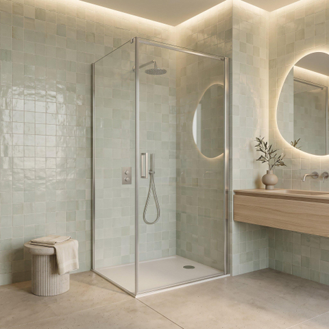 Fortifura Galeria Douchecabine - 80x180x200cm - profiel veiligheidsglas - antikalk - chroom SW1443539