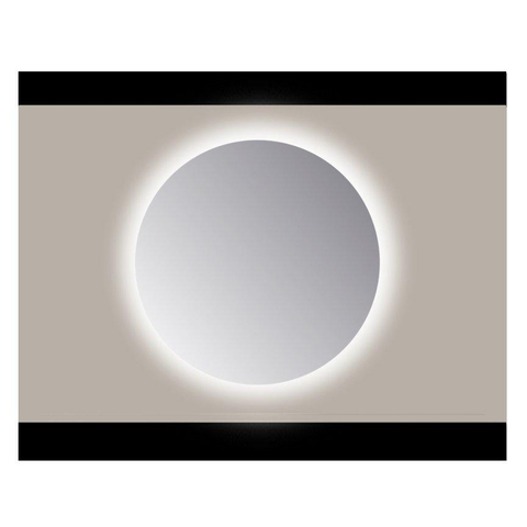 Sanicare q miroirs miroir rond 50 cm pp polished all around ambiance warm white leds avec sensor SW278997