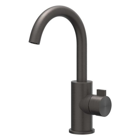IVY Tribe Mitigeur de lavabo - à poser - bec orientable - coldstart - Inox 316 - noir carbone brossé PVD SW1030746
