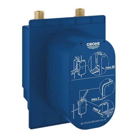Grohe Eurosmart Cosmopolitan E Inbouwbox - voor infrarood opbouwsets - met 2 voorafsluiters - met menging SW439108