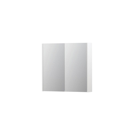 INK SPK2 armoire de toilette – 80 x 74 x 14 cm – 2 portes, portes-miroir double face – Blanc mat SW353435
