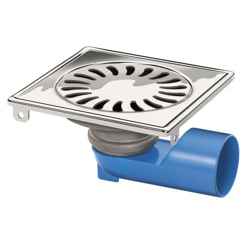 Van Den Berg siphon de sol 15x15cm sortie universelle 40/50mm inox GA19129