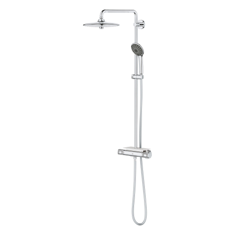 Grohe Vitalio Joy ensemble de douche pluie apparent – thermostatique – douche de tête Ø 26 cm à 3 jets – douchette 3 jets – chrome SW568371