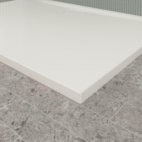 Villeroy & Boch Ecora douchebak - 140x100x3.5cm - afvoer lange zijde - white alpine (wit) SW1558862