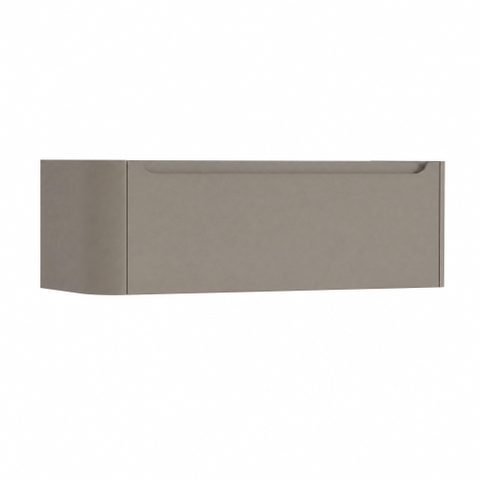 H&R Badmeubelen Juice Wastafelonderkast - 120x45x40cm - linkerhoek afgerond - 1 lade - geïntegreerde greep - olive SW1259905