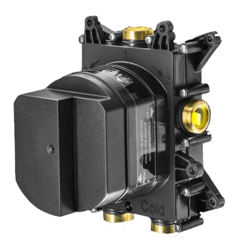 Crosswater Crossbox Limit douchekraan - thermostatisch - geschikt voor 2 functies - hoogglans chroom SW956222