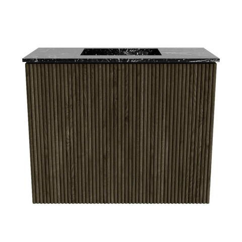Mondiaz JOYA-DLUX Meuble de toilette 50cm - couleur Shadow - Vasque FAYE position Milieu Sans trou de robinet couleur Lava SW1422803
