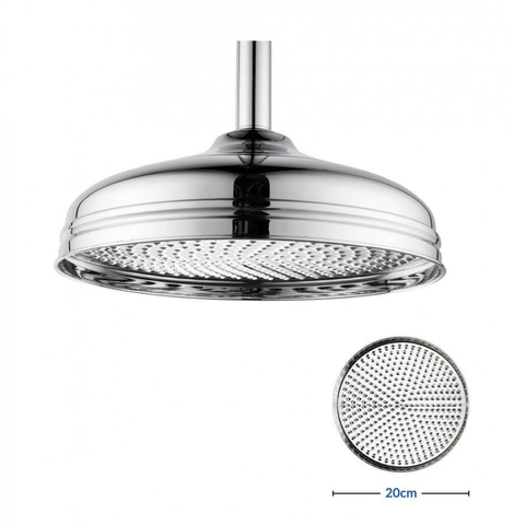 Crosswater Belgravia Colonne de douche - barre glissante - douchette à main - douche de tête 20cm - chrome SW24277