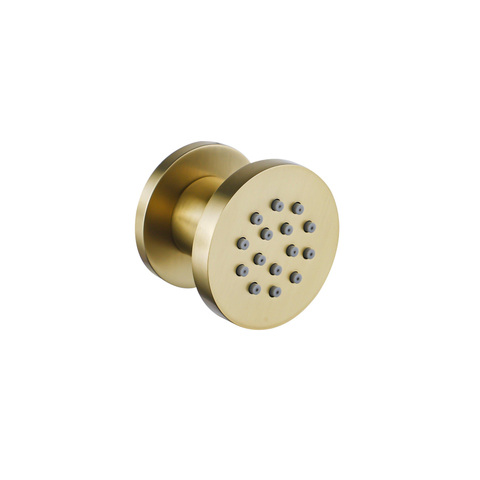 Fortifura Calvi zijdouche - 5cm - rond - 4 stuks - PVD - geborsteld messing (goud) SW1381716