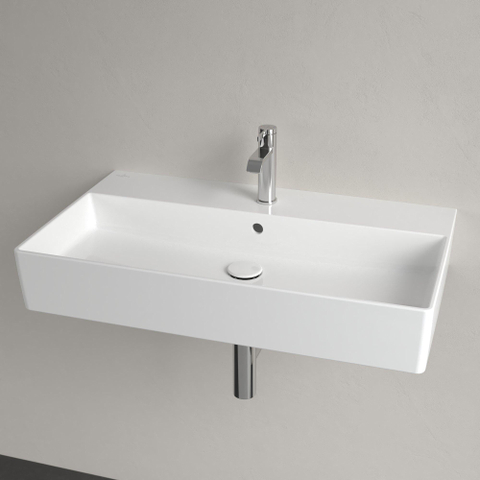 Villeroy & Boch Memento 2.0 lavabo - dessous meulé 80x47cm - avec trop-plein 1 trou de robinet CeramicPlus blanc SW336025