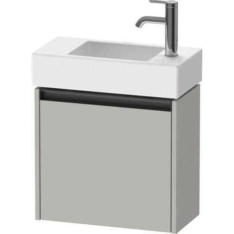 Duravit Ketho.2 Wastafelonderbouwkast - met 1 deur - 48.4x23.8x44cm links - met greep antraciet - betongrijs mat SW772646