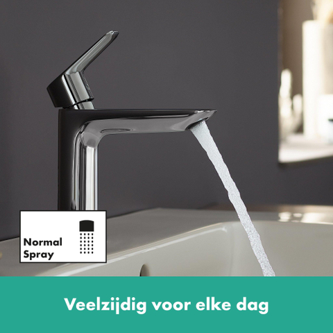 Hansgrohe Logis Fine - eengreeps wastafelmengkraan - 110 met afvoerplug - hoogglans chroom SW651454