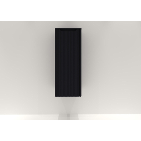 H&R badmeubelen Juice Halfhoge Kast - 40x35x100cm - met ronde hoeken - 3D-front - 1 deur - linksdraaiend - antraciet mat SW875269