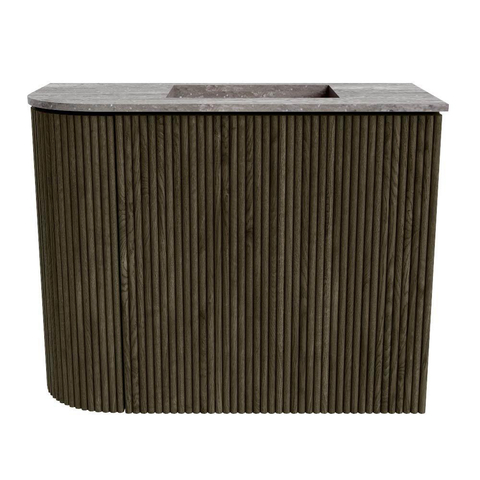 Mondiaz JOYA-DLUX 51.6cm toiletmeubel - ronding links kleur Shadow - Wastafel FAYE positie Rechts 1 kraangat kleur Oza. SW1425054