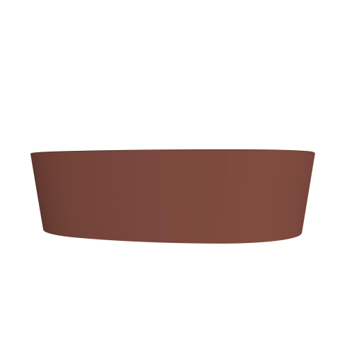 Arcqua Rocker waskom - opbouw - organisch rechts - 50x37cm - mat terracotta SW1209124