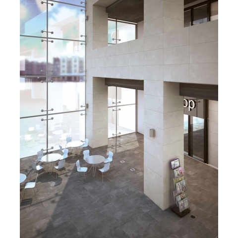 Terravito Velaro carreau mural et de sol - 60x60cm - rectifié - effet béton - anthracite mat (anthracite) SW1120124