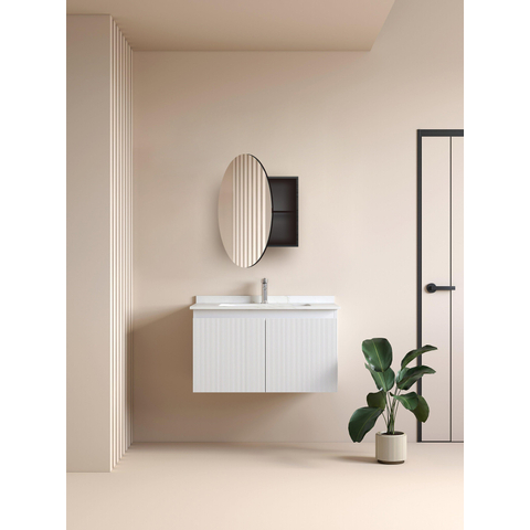 Adema Lonato miroir – Ø 60 cm – sans éclairage – Noir mat SW640032