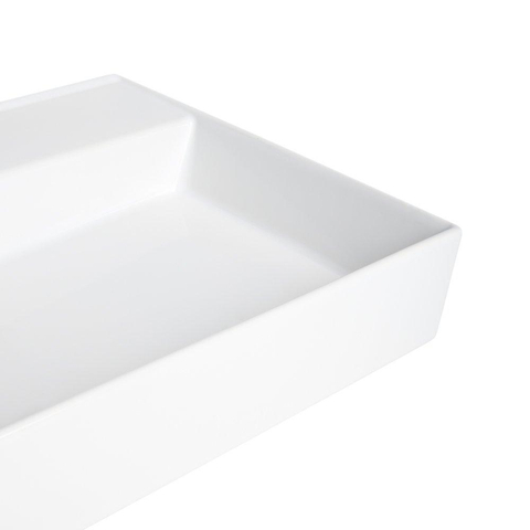 Saniclass Legend 60 Lavabo 120.5x46.5x13cm sans trous céramique Blanc SW156399