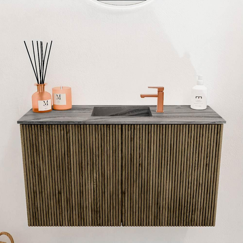 Mondiaz JOYA-DLUX 70cm toiletmeubel - kleur Dusk - Wastafel FAYE positie Midden 1 kraangat kleur Sombra. SW1426126