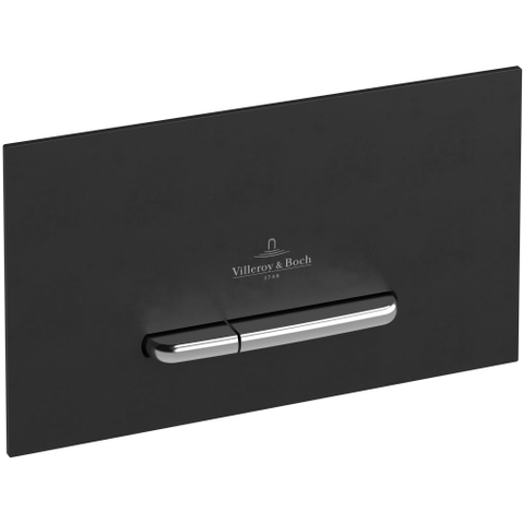 Villeroy & Boch Viconnect bedieningsplaat dualflush frontbediend - 25.3x14.5cm - kunststof zwart/matchroom - mat zwart SW106658