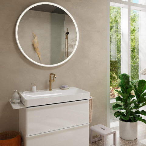 Hansgrohe Tecturis s Eengreeps wastafelkraan - 210 Fine - coolstart - met draaibare uitloop en PushOpen - afvoerplug - geborsteld brons SW918602