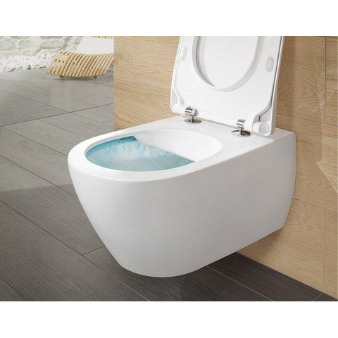 Villeroy & Boch Subway 2.0 Toiletset - met softclose & - quickrelease zitting reservoir en Delta - 25 bedieningsplaat - wit SW225875