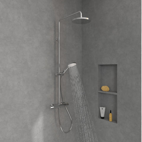 Villeroy & Boch Universal Showers Douchesysteem - met drie functies - voor wandmontage - hoogglans chroom SW974394