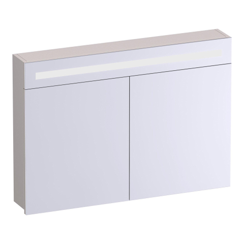Miroir de toilette BRAUER Promise - 100x70x15cm -- avec éclairage 2 portes miroir mat sable SW1203710